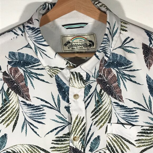 Seapointe Men's XL Hawaiian Aloha Button Up Short Sleeve Shirt - Picture 2 of 11
